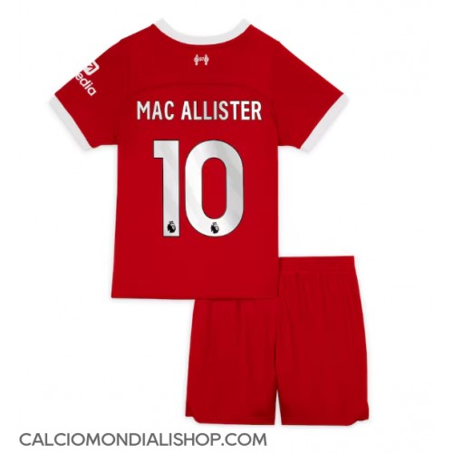 Maglie da calcio Liverpool Alexis Mac Allister #10 Prima Maglia Bambino 2023-24 Manica Corta (+ Pantaloni corti)